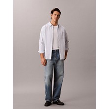 Calvin Klein Erkek Ls Stripe Oxford Classic Gömlek