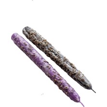 Anima Glow Doğal Bitki Süslemeli Mor Mum 2’li Butik Set – No Drama Zone | Negatif Enerji Temizleyici