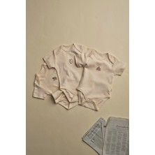 Oh la la Koala For Little Ones 3'lü Krem Dreams Serisi Kısa Kollu Çıt Çıtlı Body Zıbın Model 9
