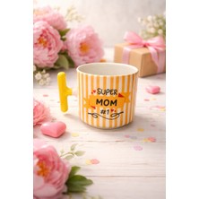 Eylül Design Süper Mom Kupa Bardak Anneler Günü Hediyesi T Kupa Kahve Mug 250ML Çay-Kahve Fincanı
