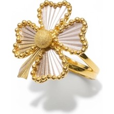 HAKAN GÜLER KUYUMCULUK Altın Yonca Model Yüzük – Şık ve Zarif Tasarım