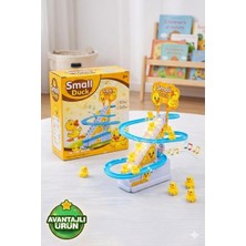 Işıklı Müzikli Kaydıraklı Ördek Seti - Otomatik Tırmanan Ördekler Eğlenceli Oyun Seti