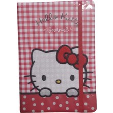 Bruno Visconti Vj Hello Kitty Vegan Deri Günlük Defter A5 100 Gr. 192 Sayfa Lastikli Kener Boyalı Nakışlı 525-2091