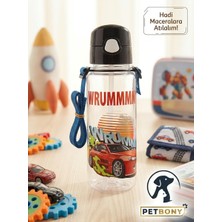 Bonypet Çocuk Suluğu Su Matarası Okul Suluğu Taşıma Askılı Pipetli Kayışlı Damlatmaz Bpa Içermez Koku Yapmaz 500 ml