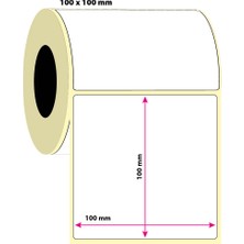 100X100 Lamine Termal Etiket | 6 Rulo | 400 Sarım |