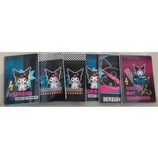 Keskin Color Kuromi Not Defteri Spiralli Karton Kapak 10X19 Cm 80 Yaprak Çizgili 380641-12 (6 Lı Paket)
