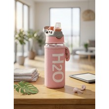 Elista H2O Kılıflı Pipetli Cam Matara * 500 ml