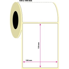 150X100 Lamine Termal Etiket | 6 Rulo | 250 Sarım |