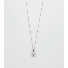 Mavika Jewellery White Gold Plated Pearly Daisy Kolye