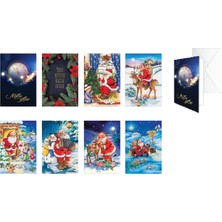  keskin color yaldızlı yılbaşı tebrik kartı zarflı 900209-99 (10 lu paket)