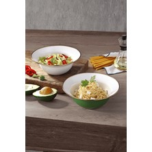 Bonera 16 cm 4'lü Kase Seti ( 2 Beyaz - 2 Yeşil)