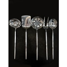 Dame Marie Almeria Gümüş 5 Parça Büyük Servis Seti