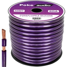 Powermaster Poke PK-1410 8ga 50 Metre Silikon Izoleli Profesyonel Oto Amfi Güç Kablosu