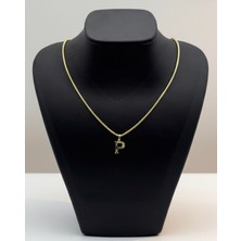 Lunays Xuping Yılan Sırtı Zincir P Harf Kolye Ucu Zirkon Taşlı Kadın Kolye Vıp Seri