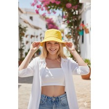 Ritagarcia Unisex Pamuk Gabardin Kova Şapka Bucket Hat Güneş Şapkası