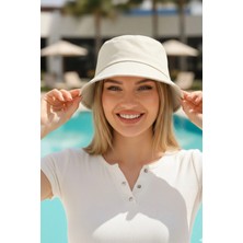 Ritagarcia Unisex Pamuk Gabardin Kova Şapka Bucket Hat Güneş Şapkası