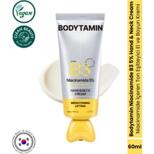 Bodytamin Niacinamide B3 %5 El ve Boyun Kremi Masaj Başlık Aydınlatıcı Sıkılaştırıcı 60 ml