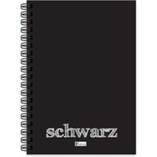 Keskin Color Siyah Defter A6 Küçük Boy 40 Yaprak Plastik Kapak Spiralli Schwarz 350560-99