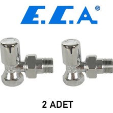 E.c.a 1/2 Krom Volanlı Köşe Radyatör Valfi 2 Adet 602120280
