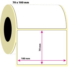 70X100 Lamine Termal Etiket | 6 Rulo | 500 Sarım |