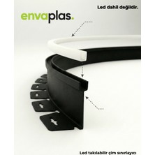 Pratik Garden Envaplas Esnek Siyah Neon LED Takılabilir Çim Sınırlayıcı 25 M Çim Ayırıcı