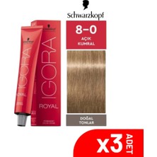 Igora Royal 8-0 Açık Kumral 60ML-3LÜ