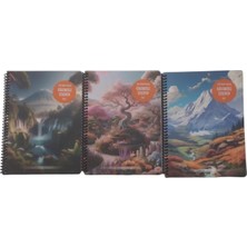 Keskin Color Not Defteri Karton Kapak Spiralli Nature 16,5X22,5Cm 80 Yaprak Çizgili 387041-99 (Karışık Renk 1 Adet)