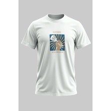 Buzagi Glutensiz Besleniyorum Komik Regular Kalıp Dijital Baskılı Beyaz Tişört