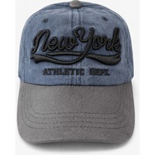 Soulistic Collection %100 Pamuk Siperlik Süet Detaylı New York Eskitme Vintage Şapka