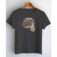 Buzagi Skull Neon Regular Kalıp Dijital Baskılı Siyah Tişört