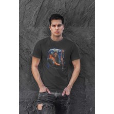 Buzagi Calavera Dijital Baskı Regular Unisex Tişört
