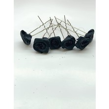 QF Gül Şekilli Frkete Topuz Tokası   6 Lı