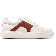 Erkek Sneaker OG-437 John May Beyaz-Taba
