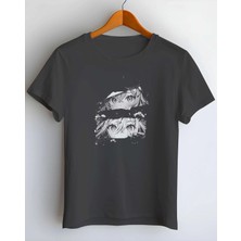 Buzagi Rock Dijital Baskı Regular Kalıp Unisex Siyah Tişört