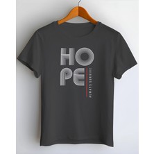 Buzagi Hope Regular Kalıp Dijital Baskılı Siyah Tişört