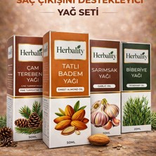 Çare Burada Saç Çıkışını Destekleyici Yağ Seti (Sarımsak Yağı & Biberiye Yağı & Çam Terebentin Yağı & Tatlı Badem Yağı)