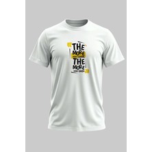 Buzagi Motivasyonel Renkli Regular Kalıp Dijital Baskılı Beyaz Tişört