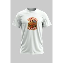 Buzagi Be Scary Dijital Baskı Regular Kalıp Unisex Beyaz T-Shirt
