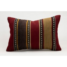 Kilim Wholesale El Yapımı Eski Kilimden Yapılmış Vintage Kırlent Kılıfı, Yün, 40X60 cm