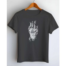 Buzagi Artificial Dijital Baskı Regular Kalıp Siyah Unisex Tişört