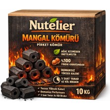 Nutelier Nutelıer %100 Doğal Fındık Kabuğu Briket Mangal Kömürü – 10 kg