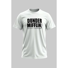 Buzagi The Office Dunder Mifflin Regular Kalıp Dijital Baskılı Beyaz Tişört