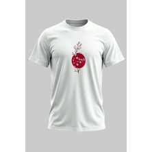 Buzagi Japon Sakura Kiraz Çiçeği Regular Kalıp Dijital Baskılı Beyaz Tişört