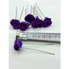 QF Gül Şekilli Frkete Topuz Tokası   6 Lı