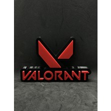 Goka 3D Craft Valorant 3 Boyutlu Logo Duvar Dekoru / Oyuncu Odası Dekorasyonu 10 x 16CM
