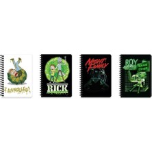 Keskin Color Bloknot Not Defteri Spiralli Rick And Morty A6 80 Yaprak Çizgili 140400-11 (36 Lı Paket)