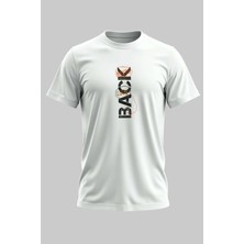 Buzagi Organik Pamuk Dijital Baskılı Regular Kalıp Beyaz Tişört