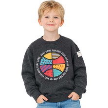 Hupalupa Store Hupalupa Basic Sweatshirt Siyah Basketbol 7-8 Yaş