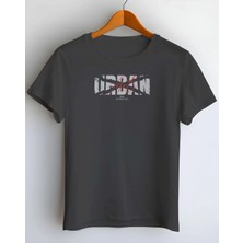 Buzagi Urban Dijital Baskı Regular Kalıp Unisex Siyah T-Shirt