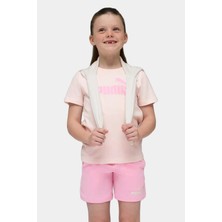 Puma Kız Çocuk Pembe Pamuklu Spor Şortlu Takım 68524021
